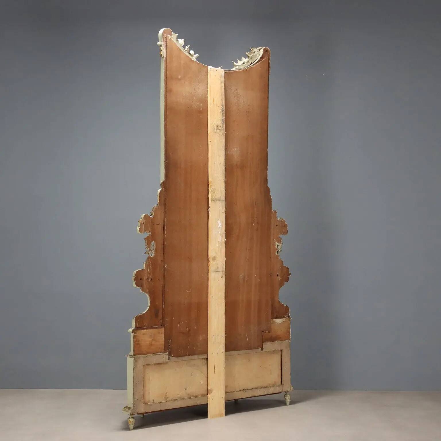 Antique neoclassical mirror in lacquered wood, 19th century