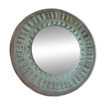 Miroir d’art Italie en céramique années 90