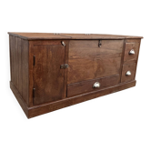 banc - coffre en teck birman