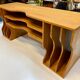 Large range office mail solid oak design workshop France vintage 60s