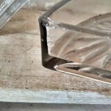 Appetizer tray, servant silver metal and its 5 ramekins 1930s cut glass