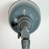 Industrial Grey Enamel Workshop Table Lamp from Siemens, 1950s