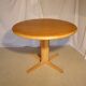 Expandable round table in Scandinavian blond teak Laurits M Larsen