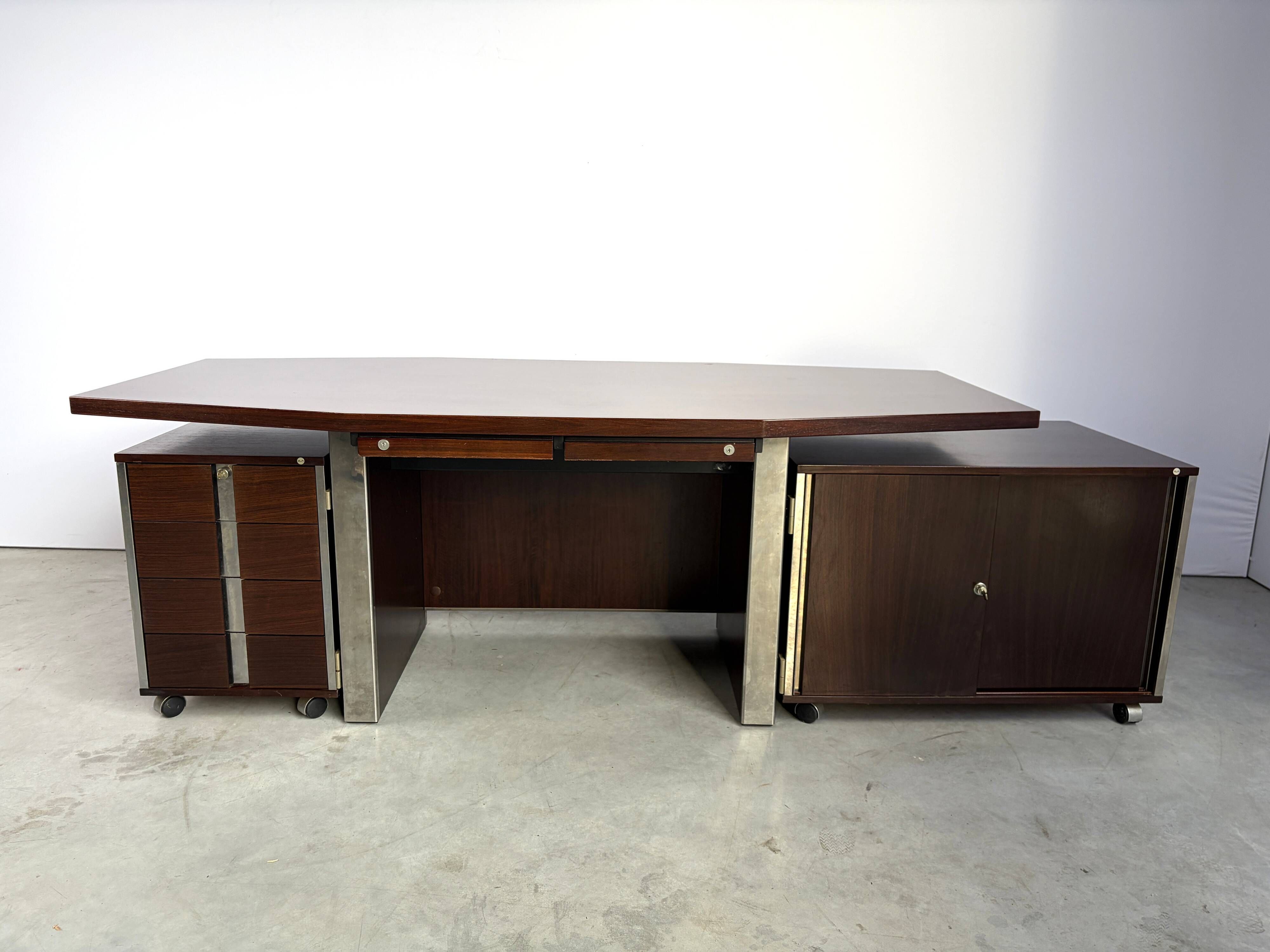 Vintage desk by Ennio Fazioli/Ico Parisi for Mim Italy, 1970s