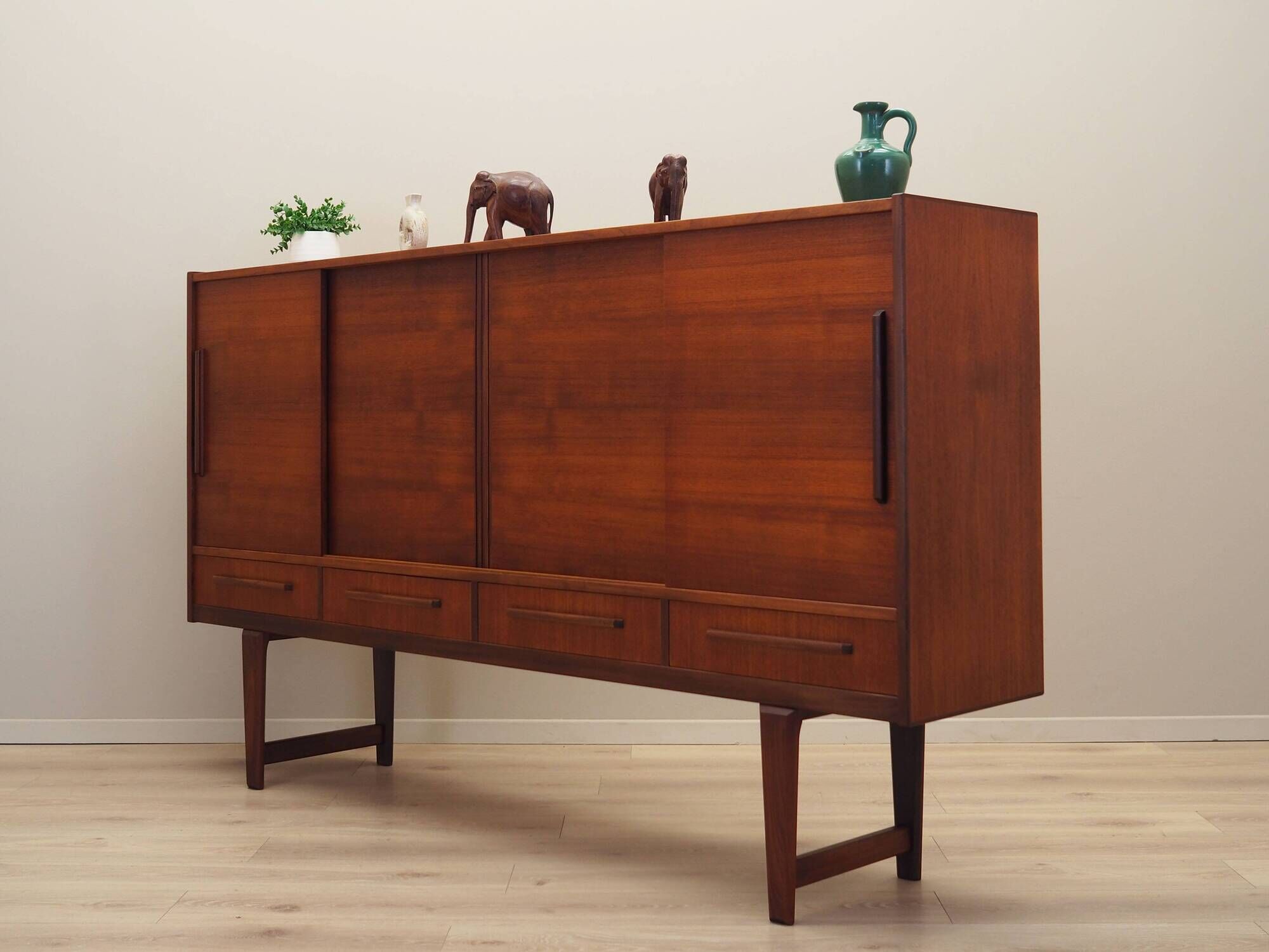 Teak highboard, Danish design, 1960s, manufacturer: PMJ Viby J