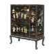 Black lay cabinet with Chinese décor