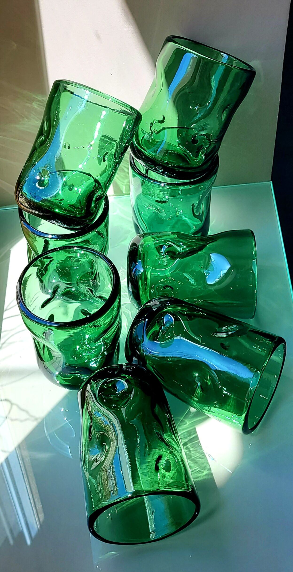 Vintage blown glass cups from the 50/60s