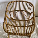 Pair of rattan basket chairs