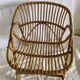 Paire de fauteuils corbeille en rotin
