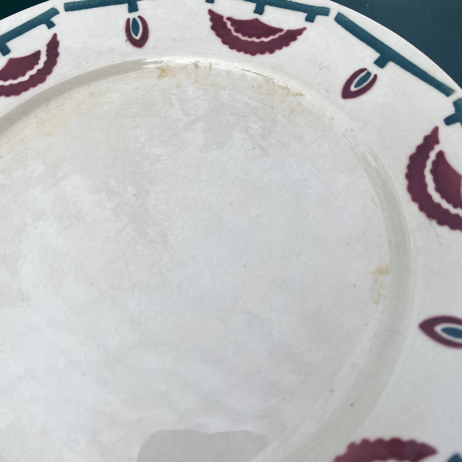 assiettes plates art déco badonviller El d'jem