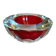 Murano glass geode faceted bowl