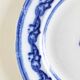 Pair of English earthenware plates, leaf pattern.