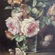 Oil painting on rosewood in a vase, early 20th century