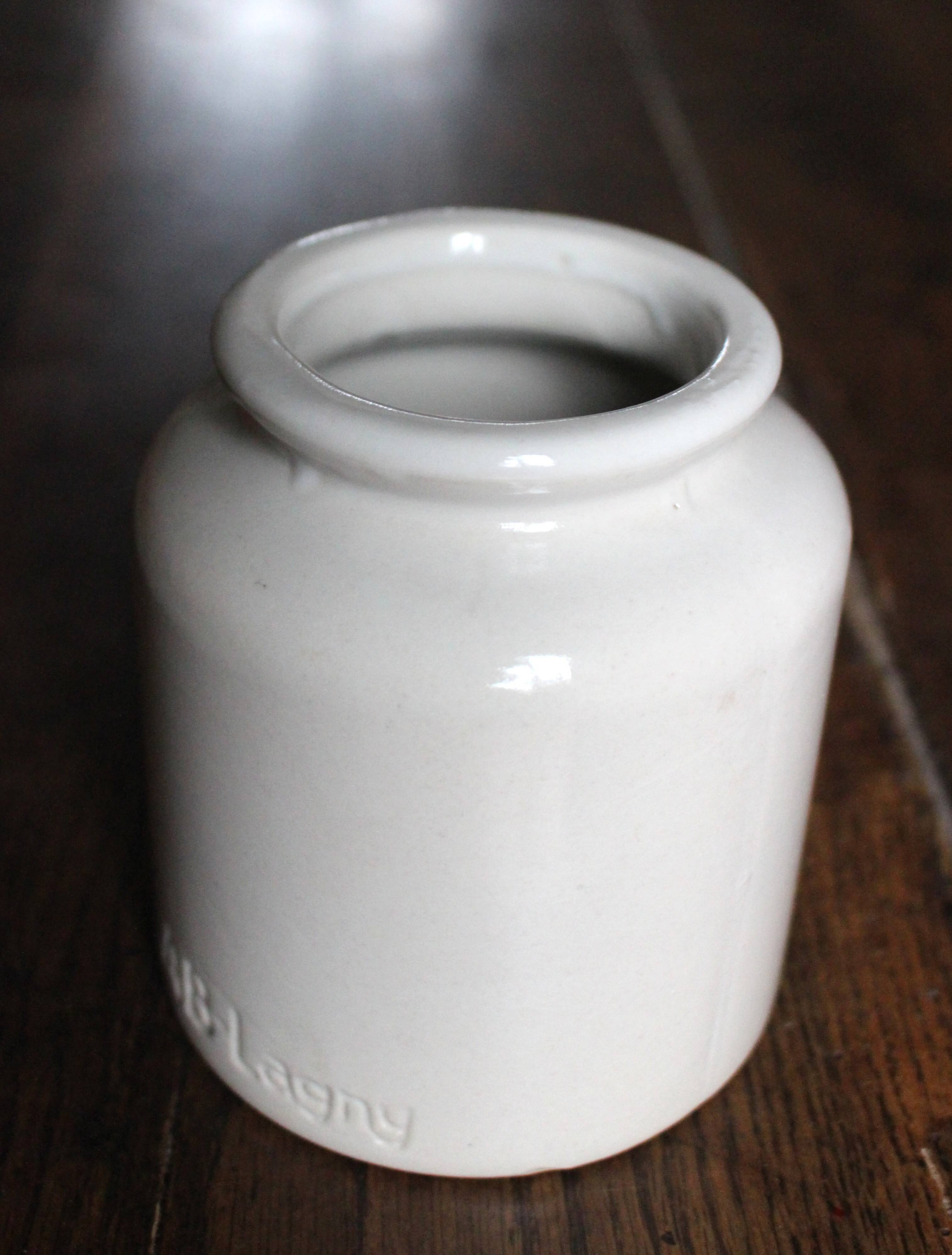 Glazed stoneware vase pot Lab-Lagny vintage