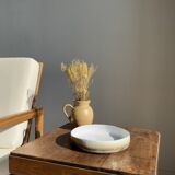 Large white and earthenware ceramic dish