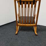 Rocking-chair en teck vintage par Jakob Kjaer