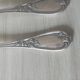 Set of 6 small silver metal spoons