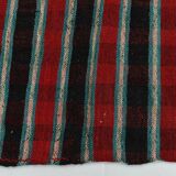 Red & Green Striped Turkish Kilim Rug, 202x312Cm