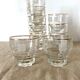 Verres à eau anciens fleuris