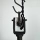 Industrial Black Enamel Factory Lamp with Porcelain Top, 1950s