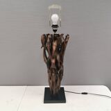 Designer table lamp/floor lamp, made from driftwood.