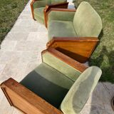 Set of 1 sofa and two armchairs, transatlantic style from the 50s.