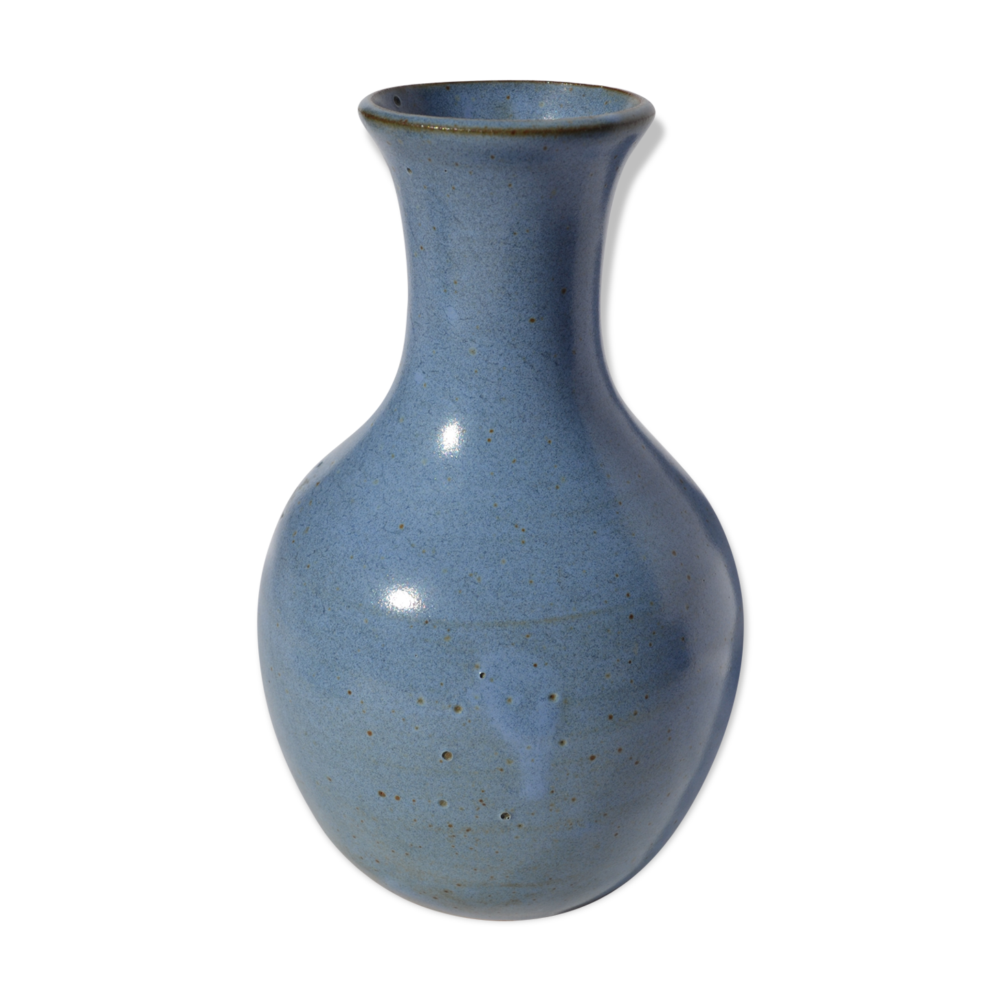 Blue stoneware vase