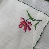 6 serviettes brodées main, 28 cm