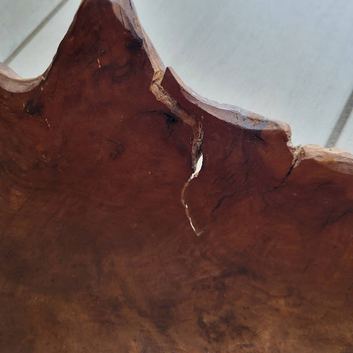 Old carved wooden basket