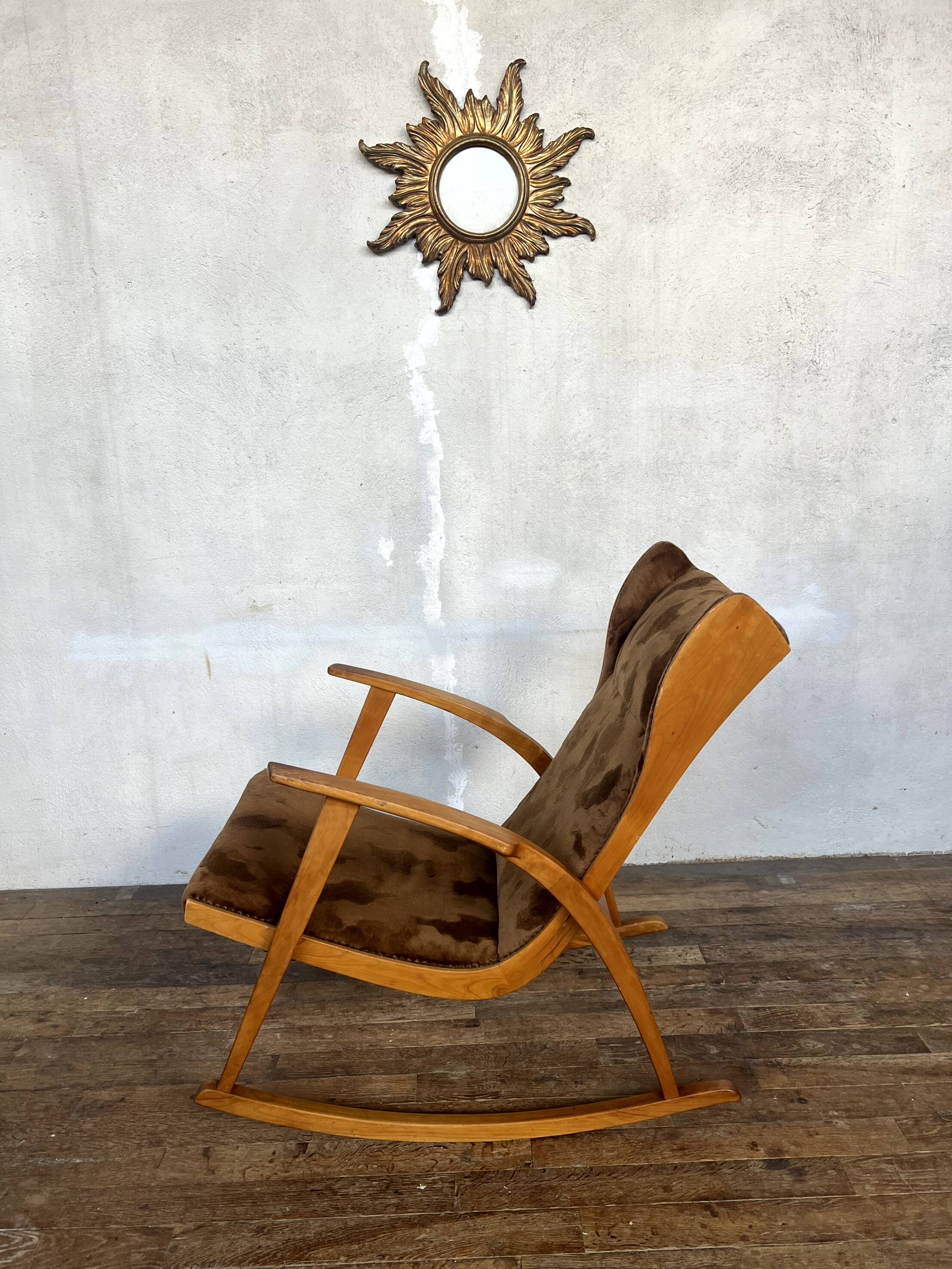 Rocking chair vintage scandinave 1950 1960