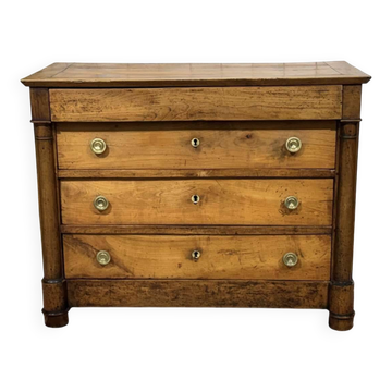 19th-century Empire commode in cherry wood