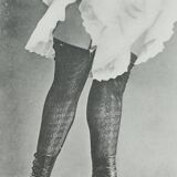 Original photogravure on glossy paper, Model in stockings and shoes 1900