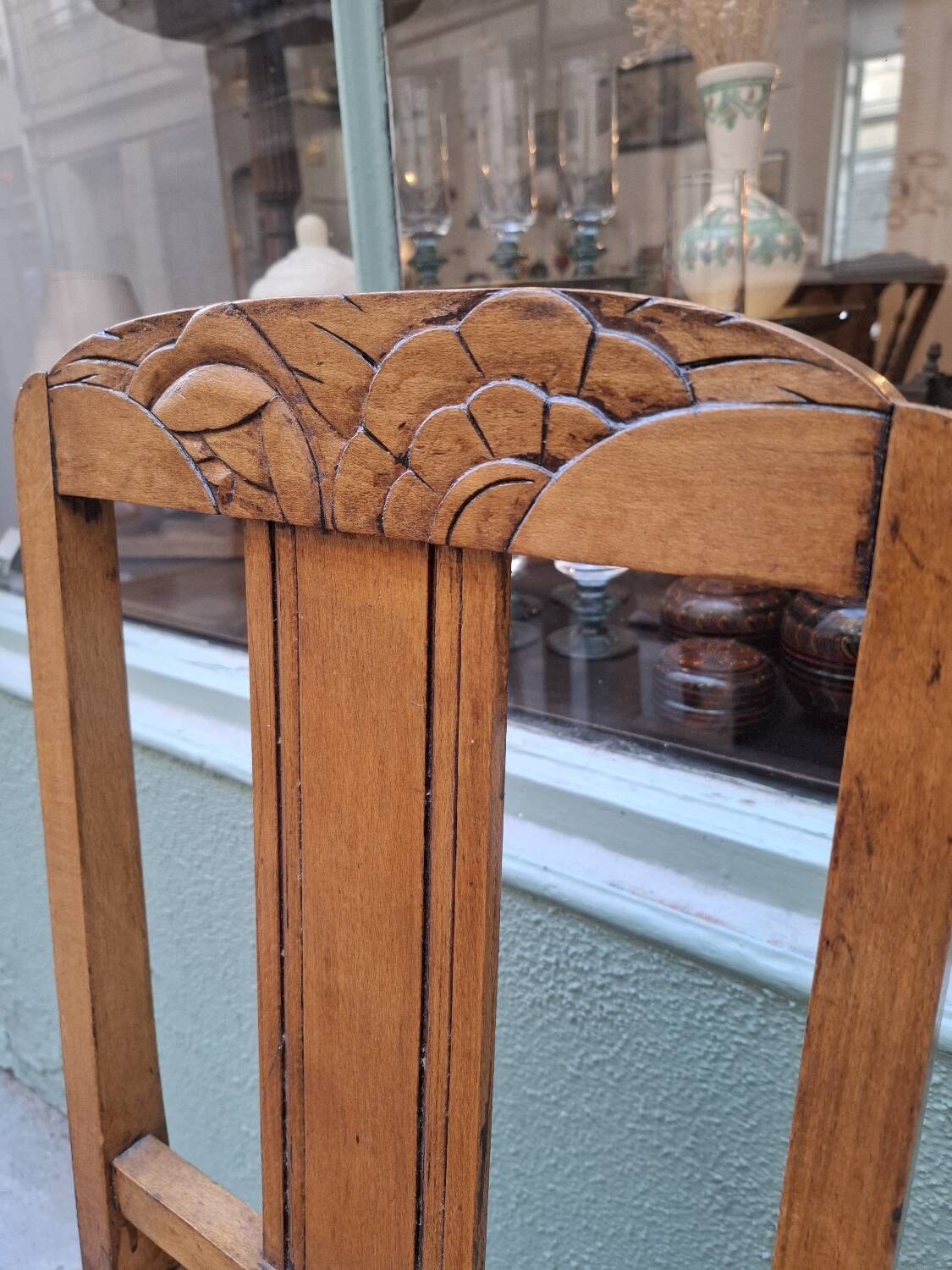 4 chaises cannées art deco