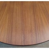 Table danoise ronde Harry Ostergaard pour Randers Mobelfabrik extensible teck 1960
