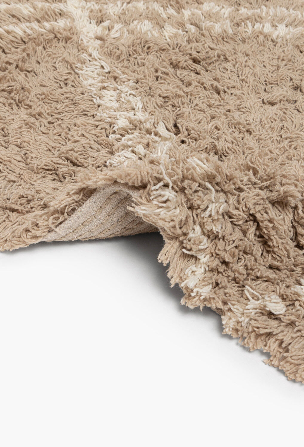 Berber carpet 150 x 200 cm brown ecru pattern