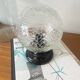 Ceiling light or wall light with cracked glass globe, 13 cm, porcelain rose.