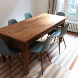 Old oak table renovated