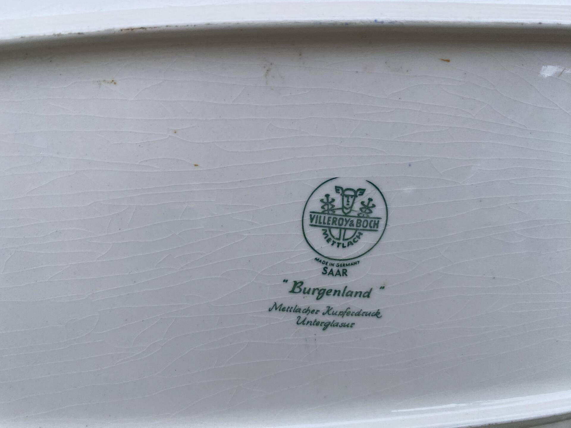Grand Plat à Poisson Vintage – Villeroy & Boch "Burgenlan