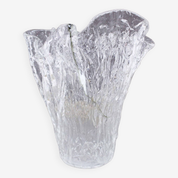 Folded glass vase 1970