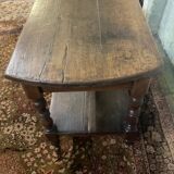 Old farm console in solid oak