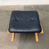 Siesta lounge chair set in Norwegian leather with ottoman by Ingmar Relling for Ekornes