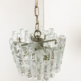 Ice crystal pendant light by Kalmar, 1960s