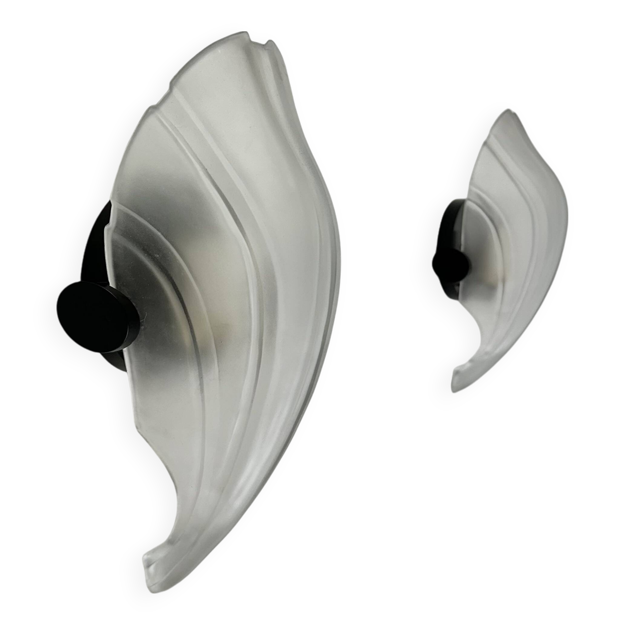 Pair of post modern shell wall lamps , 1980s