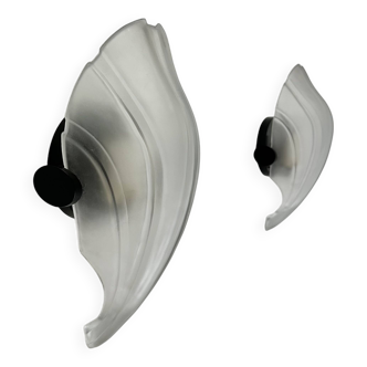 Paire d'appliques coquillage post-modernes, années 1980