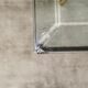 Coffee table glass and gold metal 80s