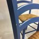 Lot of 4 decked blue chairs