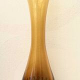 Vintage amber blown glass vase