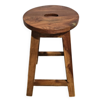 Burmese teak workshop stool