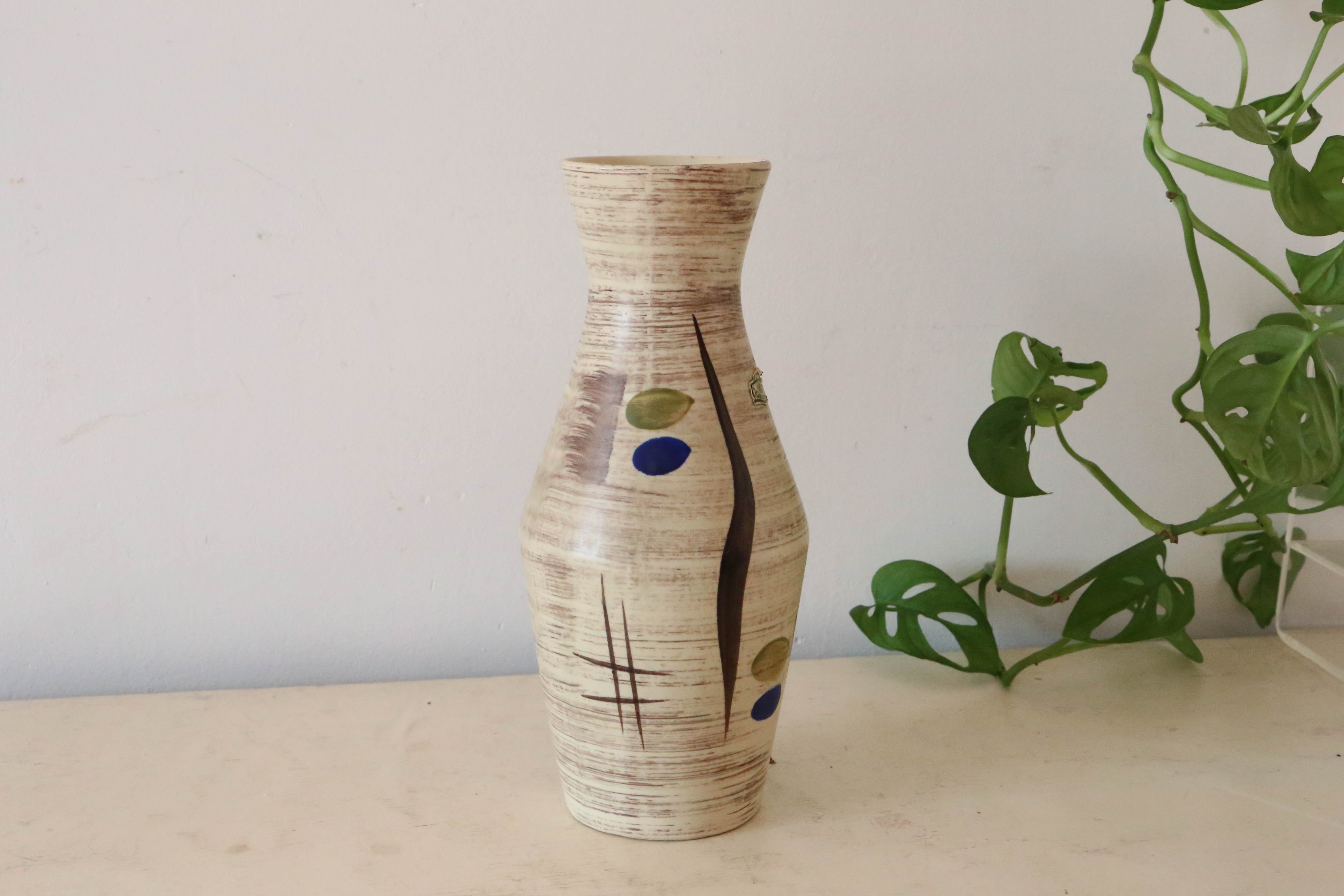 German ceramic vase, Bay Keramich, west germany, 1960, vintage