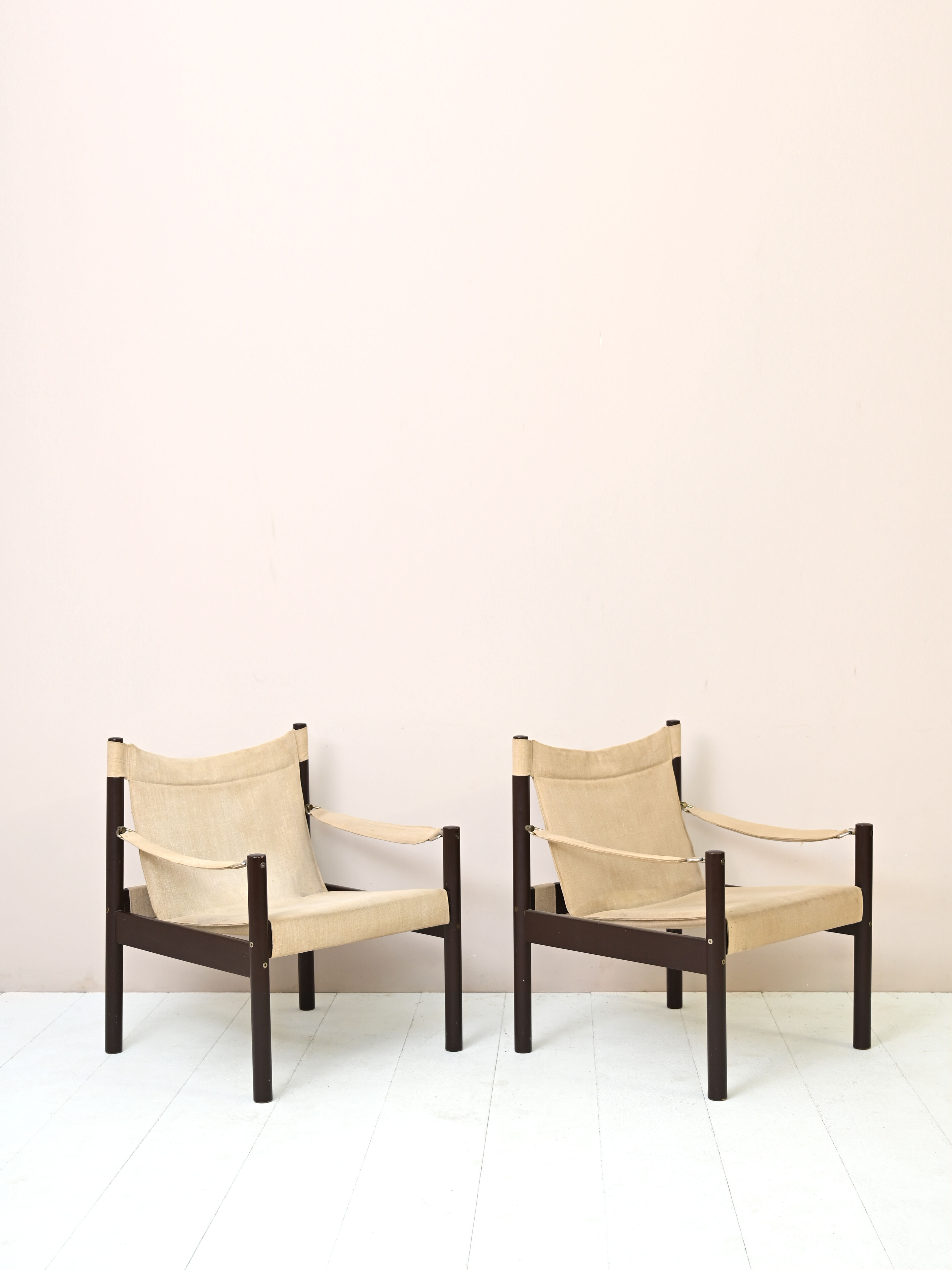 Scandinavian 'Safari Chair' style armchairs